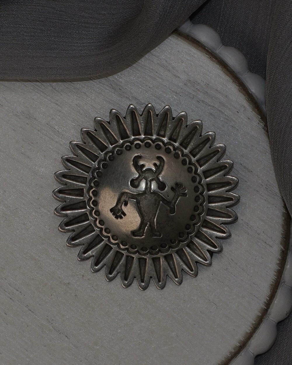 Vintage Navajo Sterling Silver Brooch 17.71G / 1.7in